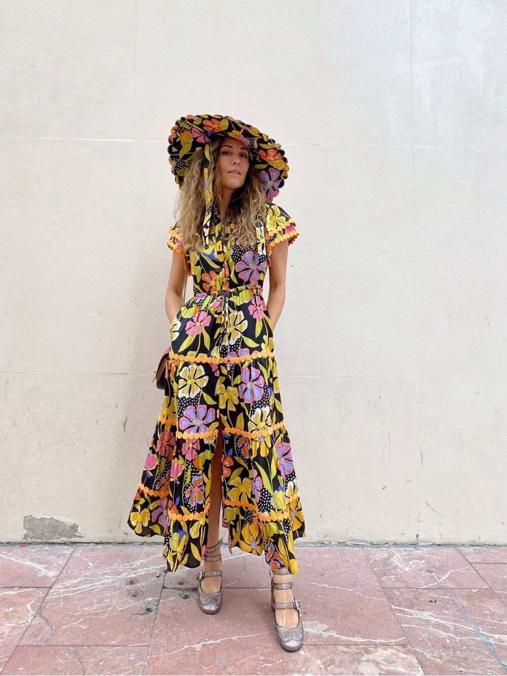CeliaB Pistilo Tiered Floral Print Maxi Dress XXL
